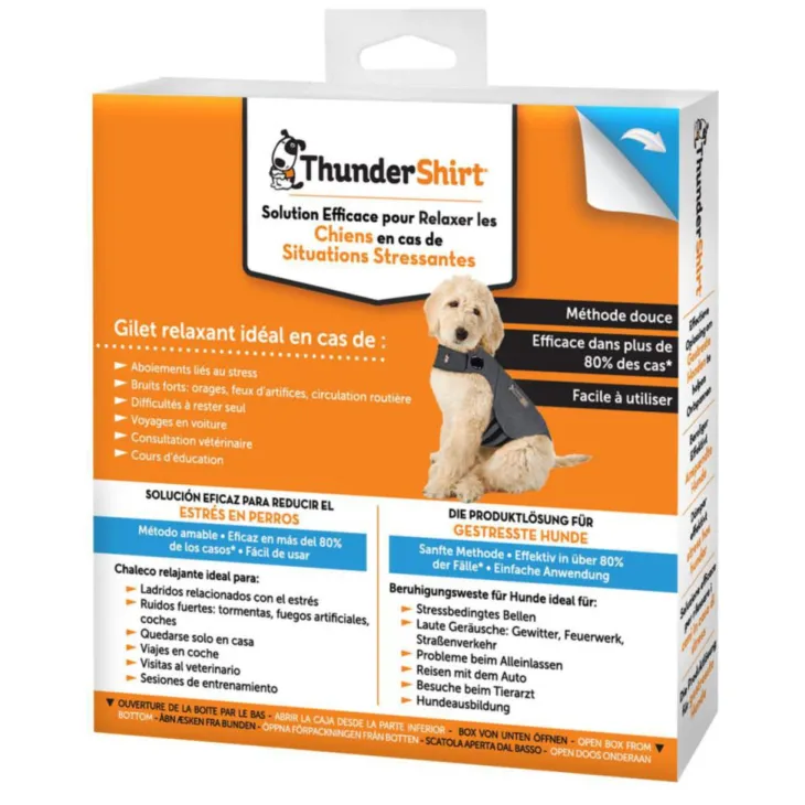 Gilet relaxant pour chien coloris gris ThunderShirt - Taille S