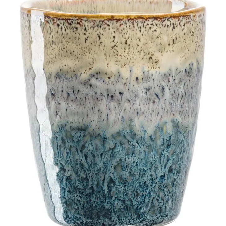 Gobelet Matera beige/gris/bleu Matera - Ø 8 x H.10 cm
