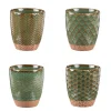 Gobelets en grès vert Ø 7 cm Coffret Jaspe x 4 - 20 cl