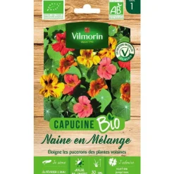 Graines de Capucine Bio naine en mélange Vilmorin - graines à semer