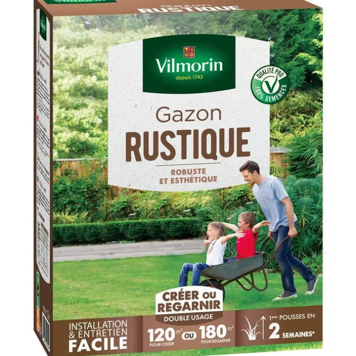 Graines de gazon à semer rustique Vilmorin - 3 kg