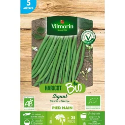 Graines de haricot nain bio Vilmorin - graines à semer