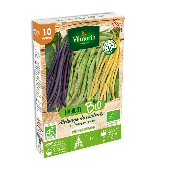 Graines de Haricot Rame mix bio Vilmorin - graines à semer