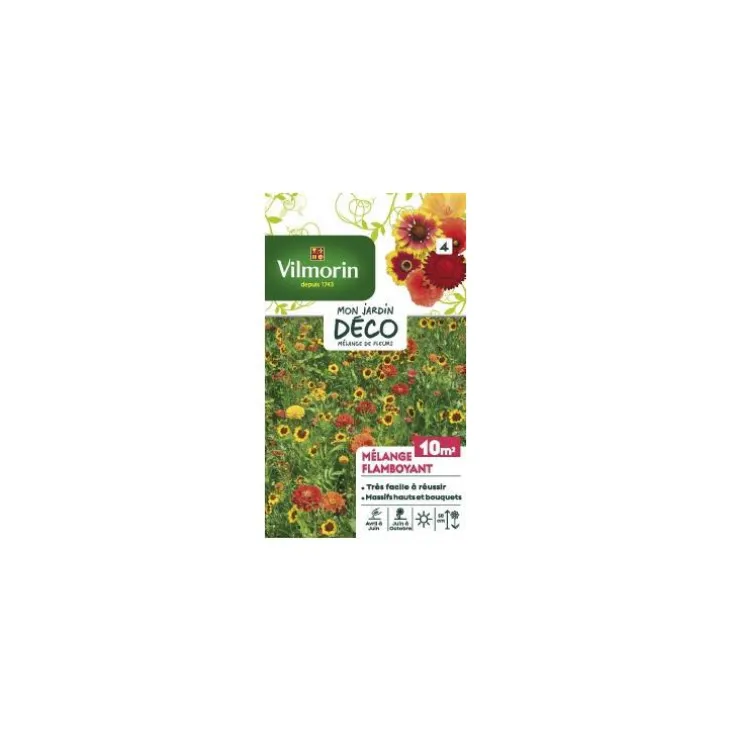 Graines de mélange de fleurs flamboyantes 10m² Vilmorin - graines à semer
