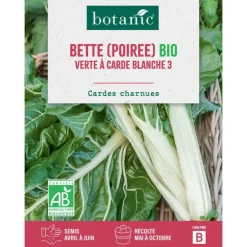 Graines de poirée verte à carde blanche 3 bio botanic® - graines à semer