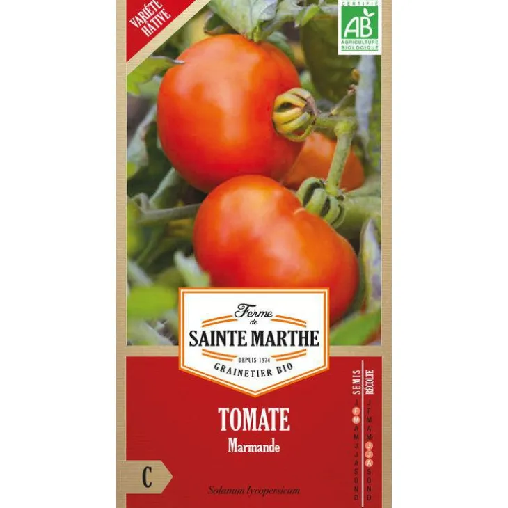 Graines de tomate marmande bio Ferme de Sainte Marthe - graines à semer