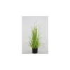 Graminée artificielle à plumes en pot métal 17,5 cm - 36 x 145 cm