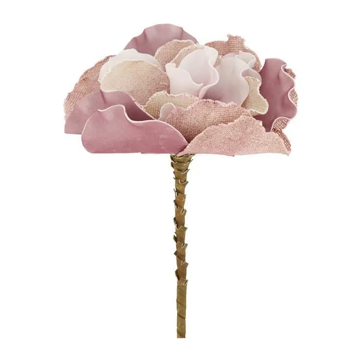 Grande fleur violette en mousse - Ø 25 x H 77 cm