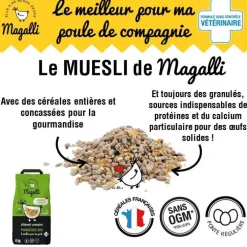 Granulés bio pour poule pondeuse Distrigalli Magalli - 4 kg
