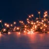 Guirlande lumineuse à 170 LED cuivre + 30 LED flash sur câble vert Flicker Light® Compact - 5 m