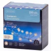 Guirlande lumineuse argent avec 100 micro LED étoiles blanc chaud sur piles - 1,20 m