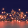 Guirlande lumineuse connectable x2 à 240 LED cuivre sur câble vert Flicker Light® - 20 m