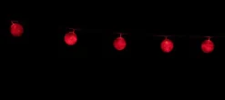 Guirlande lumineuse LED à lumière fixe rouge sur secteur - 3,40 m