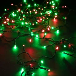 Guirlande lumineuse LED à lumière animée multicolore sur secteur 128 LED rouge - 8 m
