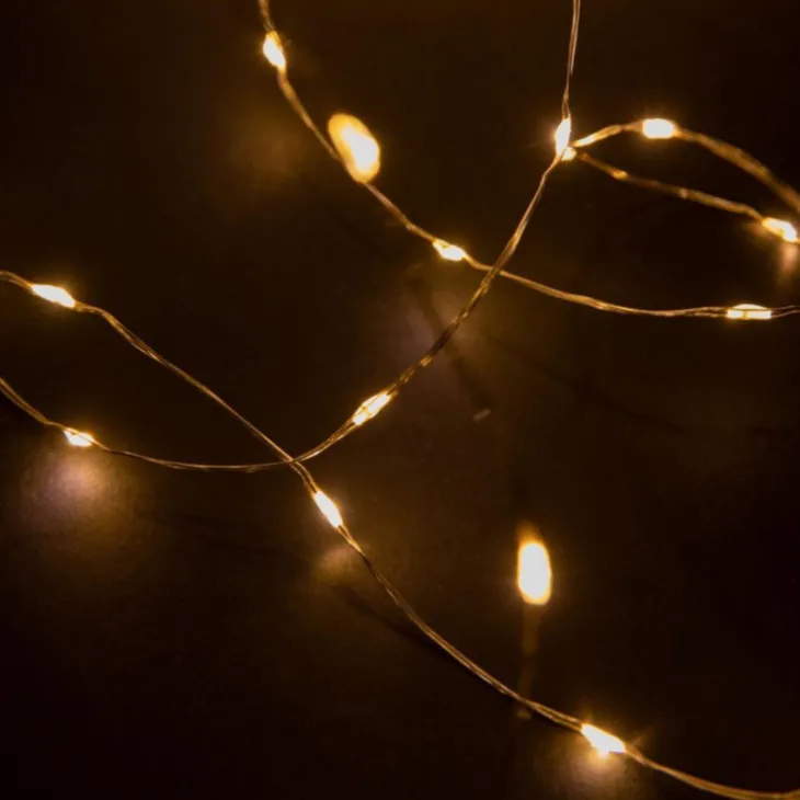 Guirlande lumineuse micro LED à lumière animée blanc chaud sur secteur - 4 m
