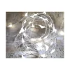 Guirlande solaire batterie remplaçable micro 100 LED coloris blanc pur Blachere - 10 m