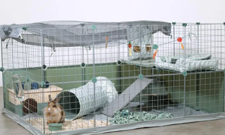 Habitat Neopark Life pour lapin coloris vert Zolux – 140 x 105 x 70 cm