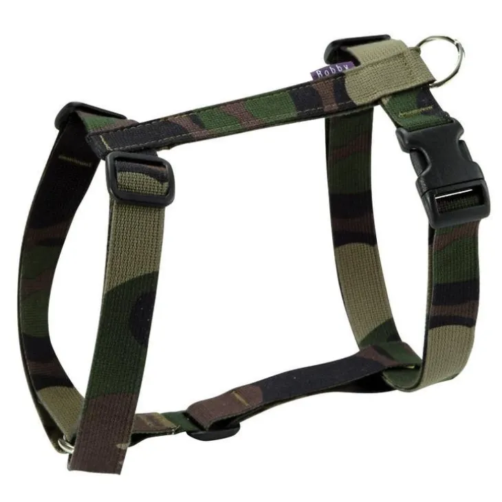 Harnais pour chien kaki Bobby Camouflage 25 - Taille L