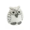 Hibou debout en peluche de couleur naturelle - 13 x 13 x 11 cm