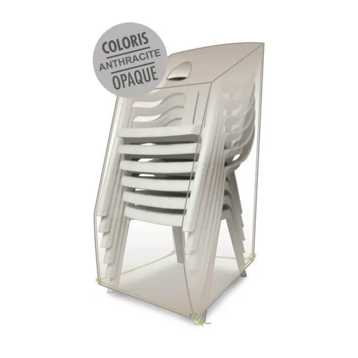 Housse pour chaises de coloris anthracite en polyester