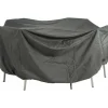 Housse pour table et fauteuil coloris gris en polyester Stern - 300 x 220 x 90 cm