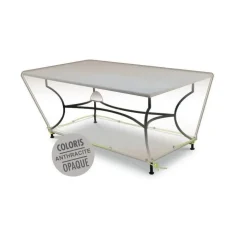 Housse table rectangulaire 4-6 pers. de coloris anthracite en polyester