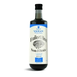 Huile d’olive bio de Grèce non filtrée en bouteille de 75 cl