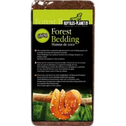 Humus de coco compressé pour terrarium coloris marron Reptile Planet Forest Bedding - 650 g