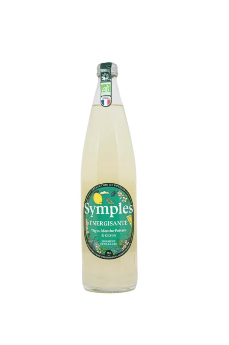 Infusion pétillante bio "énergisante" en bouteille Symples - 75 cl