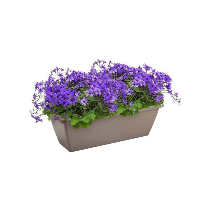 Jardinière Barcelona Elho de 18 L coloris taupe 90 x 19 x 15 cm