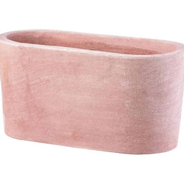 Jardinière coloris terre claire Anticomestiere Moderne Ovale - 40 x 20 x 20 cm