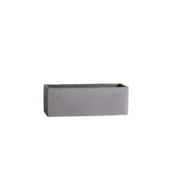Jardinière contemporaine en terre grise 21x12x13 cm