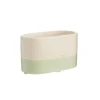 Jardinière duo Cactus coloris beige en céramique - 14 x 7 x 7,5 cm