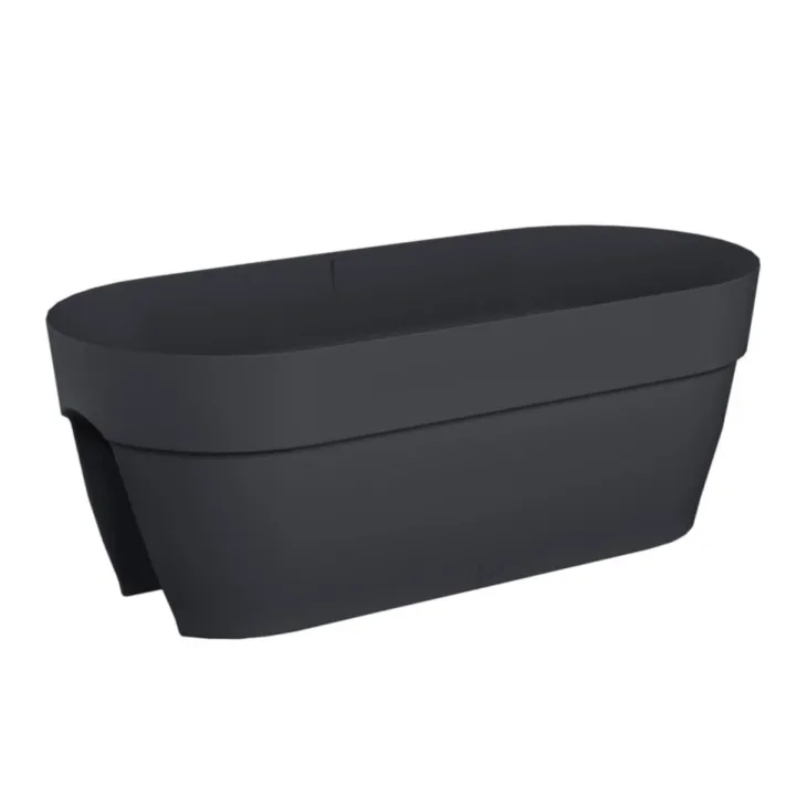 Jardinière en polypropylène anthracite Elho Vibia Campana flower bridge - 60 cm