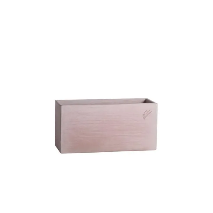 Jardinière haute en terre claire 52x20x25 cm