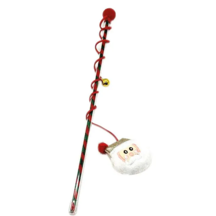 Jouet de Noël pour chat canne à pêche peluche Bubimex - 40 cm