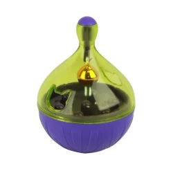 Jouet distributeur Culbuto IQ Jaune et violet pour chat