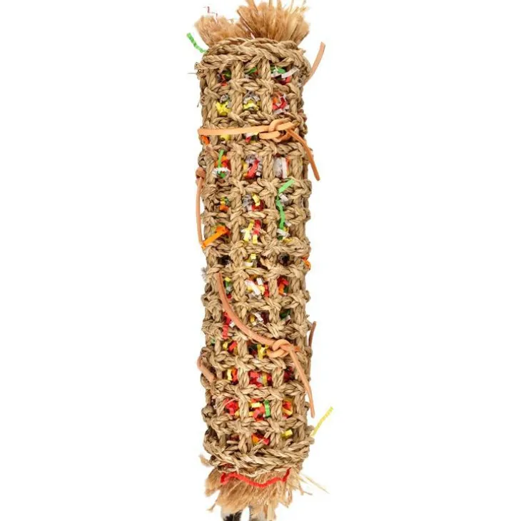 Jouet papyr perruche tube coloris multicolore - 45 cm