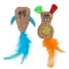 Jouet pour chat coloris multicolore Wouapy Stranger Le Duo - 8 x 7,5 x 2 cm
