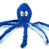 Jouet pour chien coloris bleu peluche pieuvre Bubimex - 45 cm