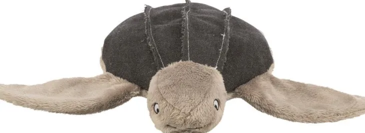 Jouet pour chien en tissu peluche coloris marron et beige tortue Hauke Trixie Be Nordic - 34 cm
