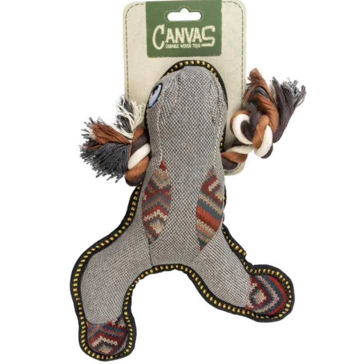 Jouet pour chien peluche grenouille coloris gris Canvas - 30 x 27 cm