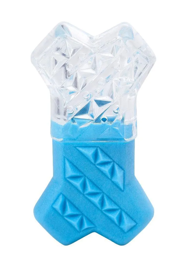 Jouet rafraîchissant pour chien en forme d’os bleu Wouapy Fresh