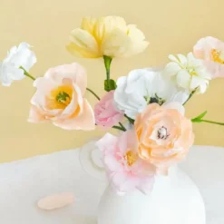 Kit créatif fleurs en papier crépon La Petite Épicerie - 21 x 3 x 15 cm