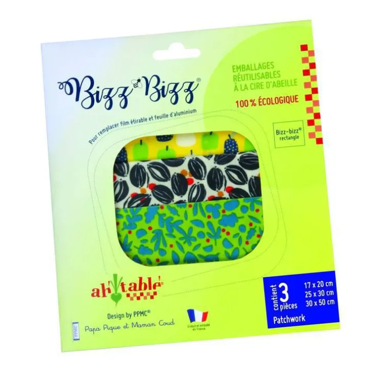 Kit de 3 Bizz-bizz rectangles « Patchwork » Ah Table - 3 pcs