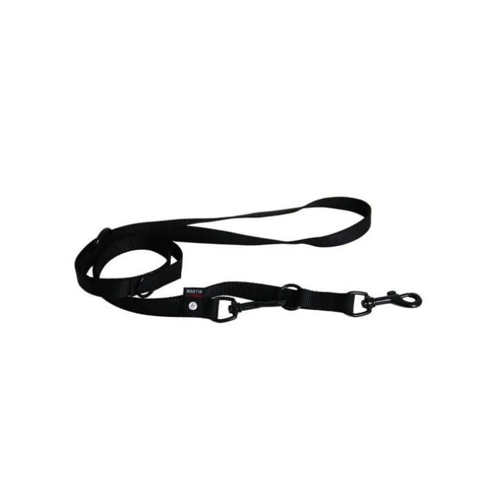 Laisse chien dressage 3pt 20 mm / 200 cm noire