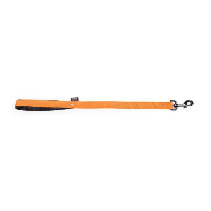 Laisse double épaisseur pour chien orange 2,5x60cm