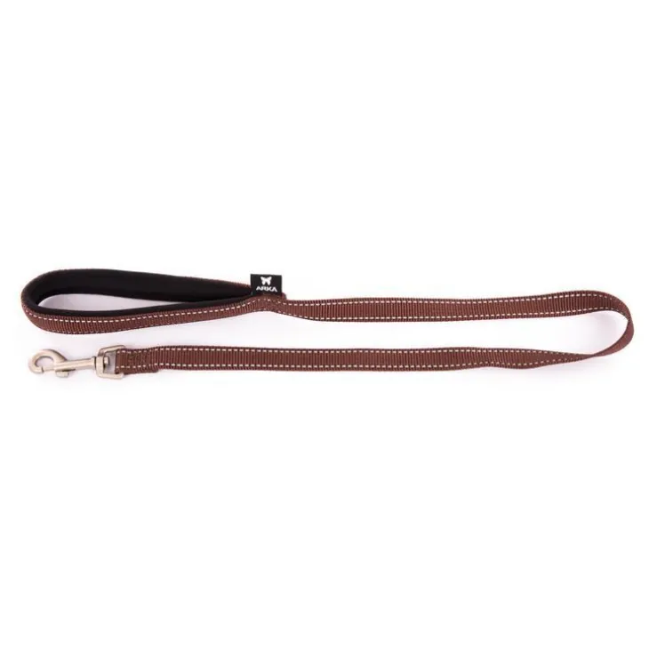 Laisse Neo+ pour chien coloris marron 2x100 cm