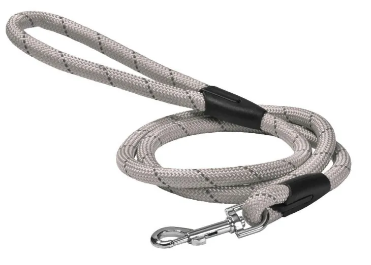 Laisse pour chien en nylon rond coloris gris Bobby - 1,2 m