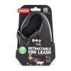 Laisse rétractable noire Instinct Cordon - taille XS